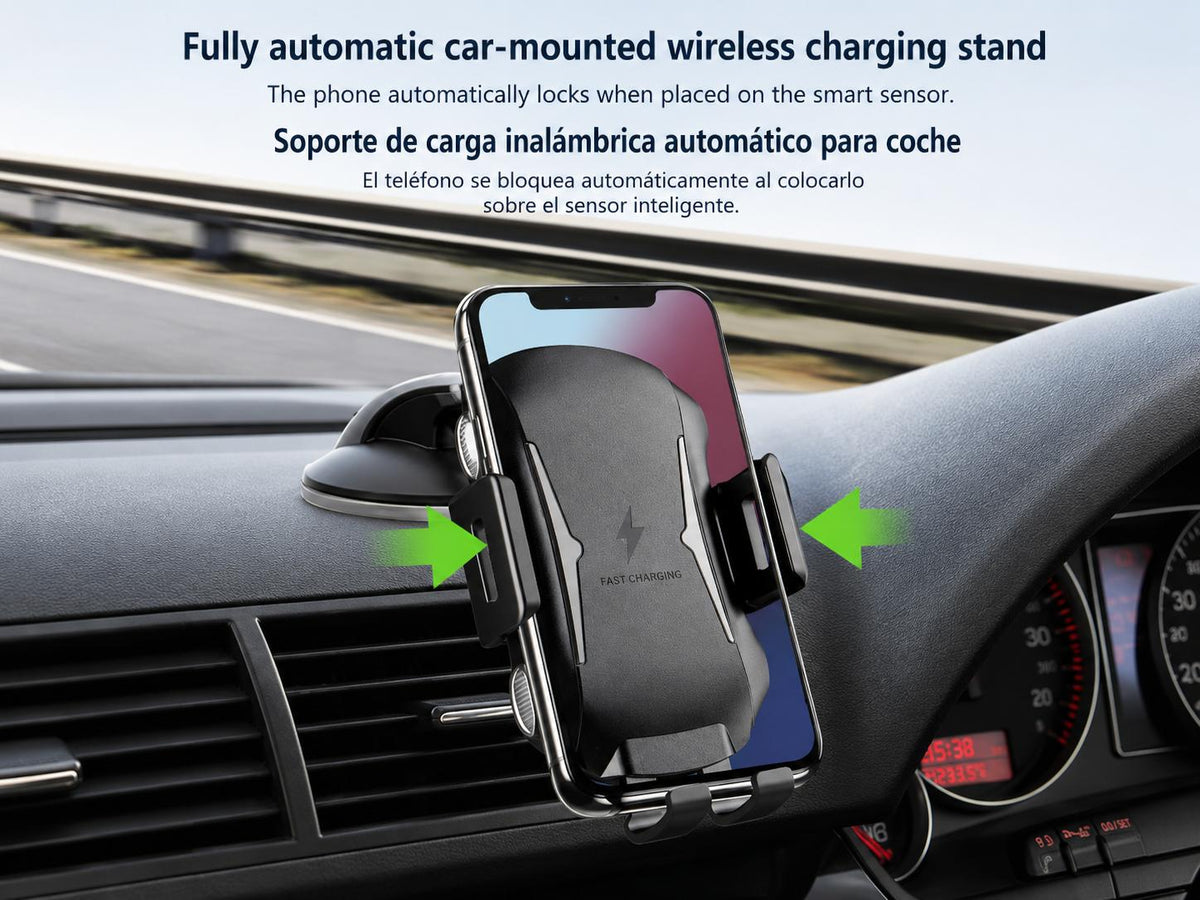 Soporte Magnético para Coche con Carga Inalámbrica