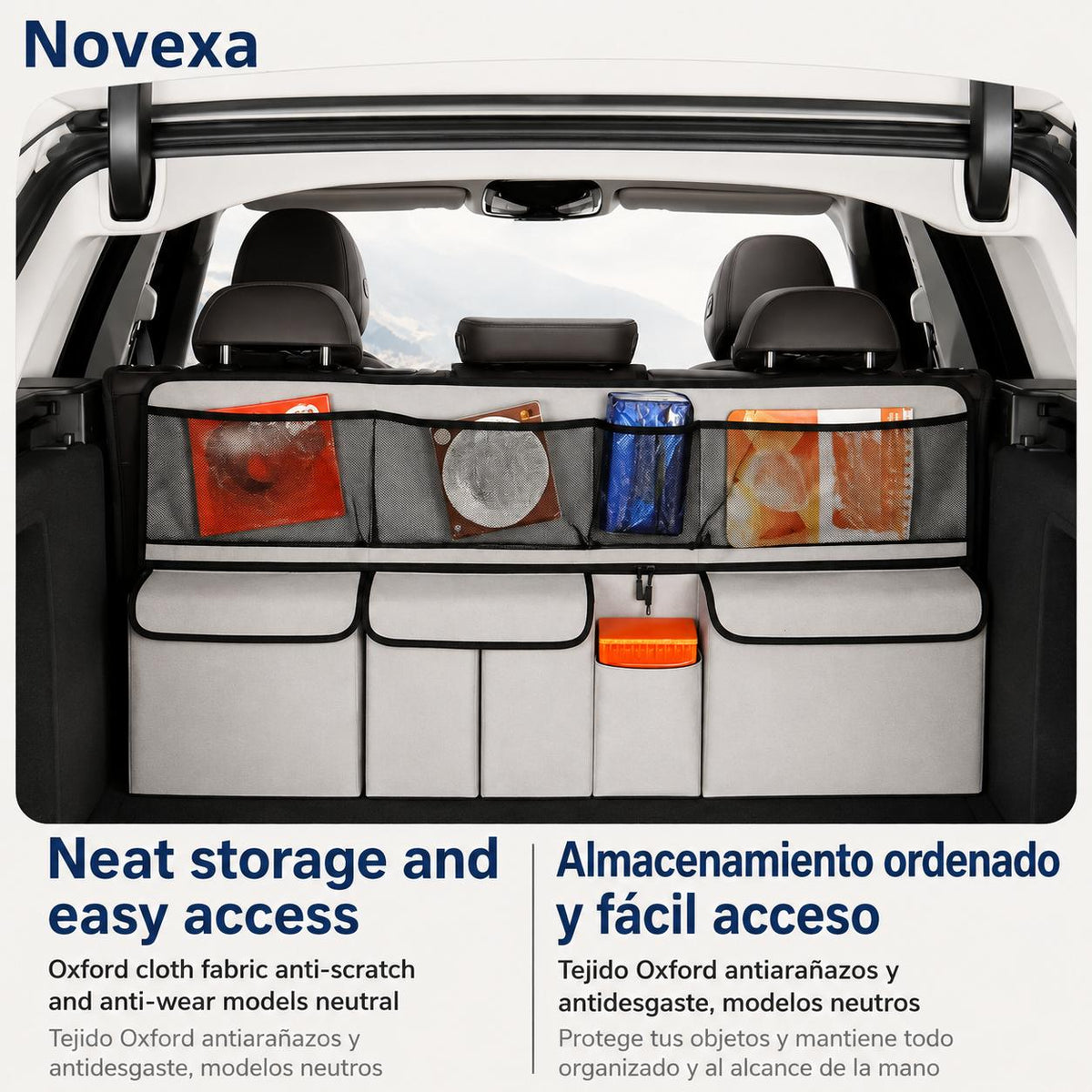 Organizador de Maletero Plegable de Fieltro para Coche