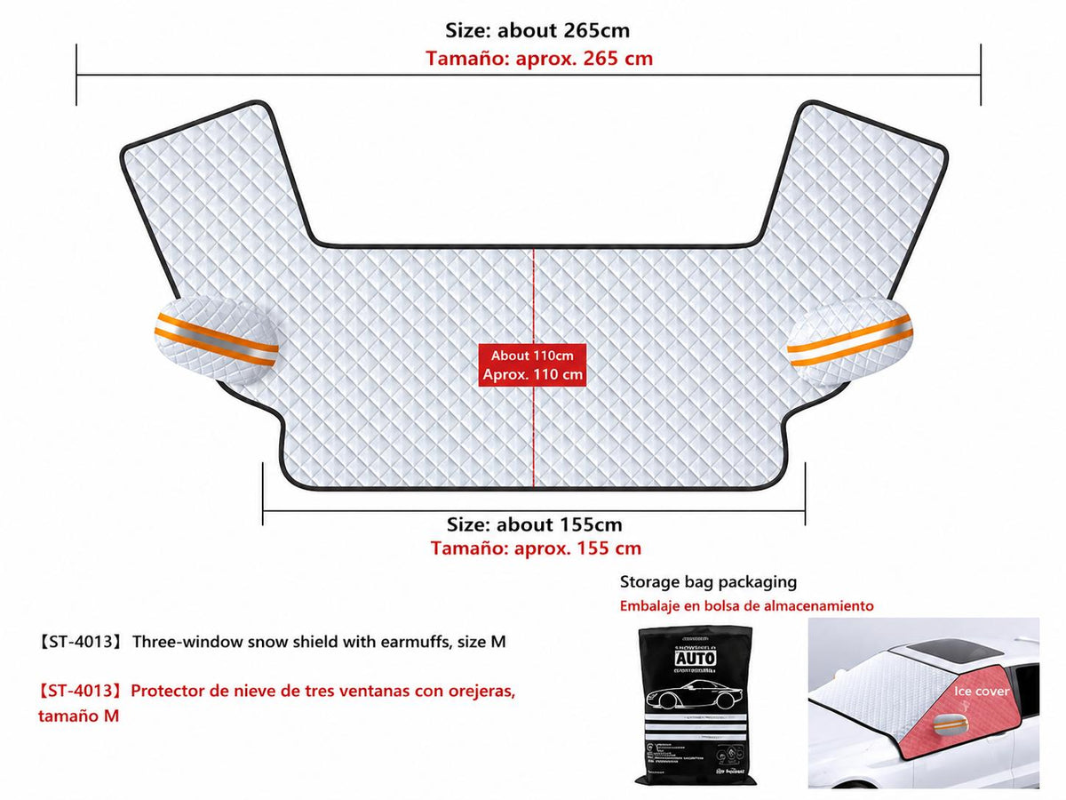 Protector de Parabrisas para coche 4 estaciones| Sol, Nieve y Heladas
